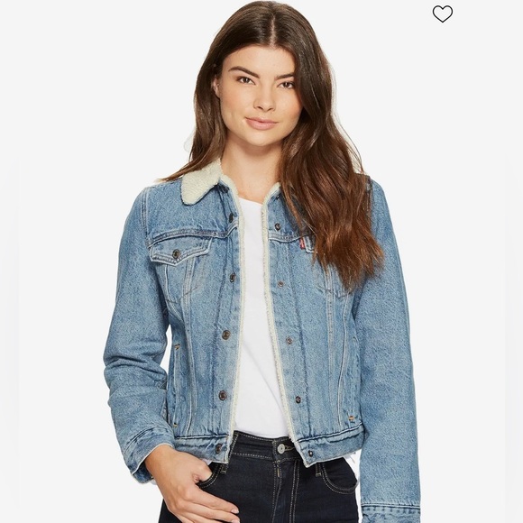 Levi's Jackets & Blazers - Levi's Blue Denim Sherpa Jacket XS